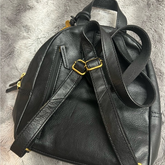 Fossil Black Leather Megan Backpack